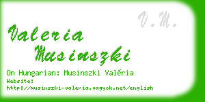valeria musinszki business card